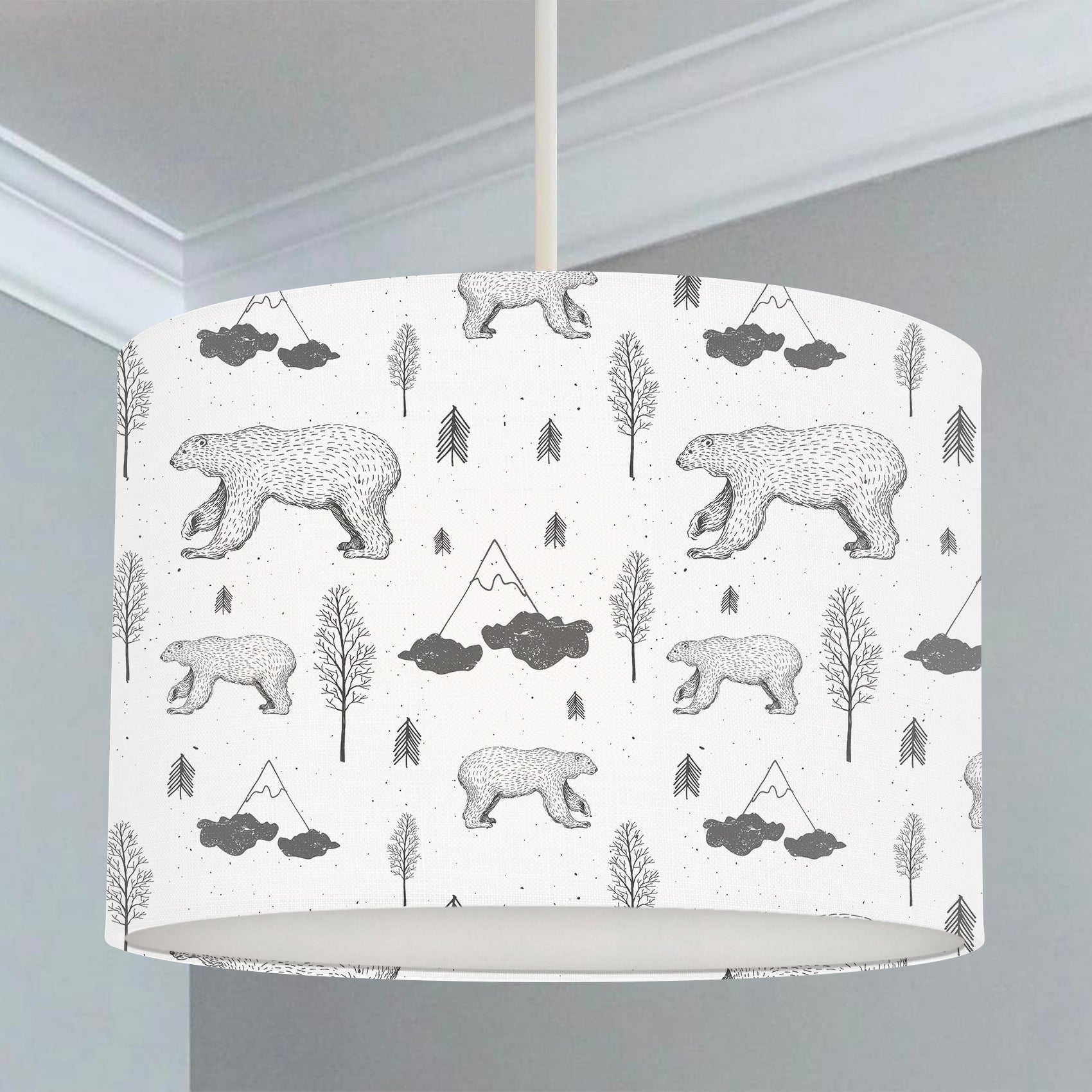 Nursery best sale lampshade grey